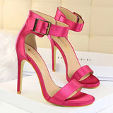 Shoes Sexy High Heels Metal Buckle Women Shoes 11 Cm Women Heels Party Shoes Stiletto Heels Fish Mouth Women