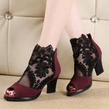 Summer New Large-Size Mesh High Heel High Heel High Heel High Heel Fish Mouth Fashion Women's
