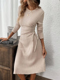 Women's Fashion Casual Dress In Autumn And Winter 2025 Is Simple And Medium-Term