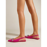 Zingj Diamond Bow Dew With Muller Pointed Flat Heel Women's Single Shoes-Outfit