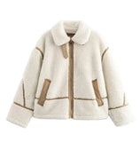 Women's Clothing Explosion Of Lamb Wool Coat Female Locomotive Fur Locomotive Thick