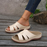 Spring And Summer New Large Size Women's Shoes Slippers Women's Slope And Fish Mouth Large Size Cool Slippers