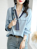 Elegant Fashion Lace Up Women Shirt Korean V Neck Long Sleeve Sweet Pullovers Casual Loose Female Tops Spring Chic