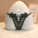 Female Sempty Sempty Without Trace Embroidery Fine Strip Transparent Breathable Low-Rise Hot T