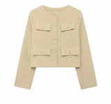 Women's Clothing Explosion Fashion Temperament Commuting Round-Neck Long-Sleeved