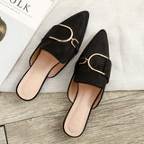 Red Fashion Sharp-Headed Cool Half Slippers Women's Bag Head Outside Wearing Casual Size 41-42 Muller