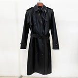 Autumn And Winter New Star Fashion Double Buckle Belt Repair Long Leather Wind