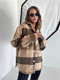 New Casual Long-Sleeved Open Shirt Plaid Shirt For