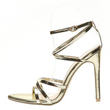 Summer New Sexy Comfortable Leather Thin Heel Women's Sandals Pure Color Pointed Large Yard Fish Mouth High Heel