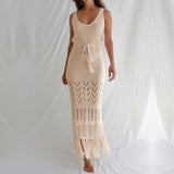 New Hollow With Lyso Swimsuit Jacket Beach Long Dress Women Bikini