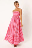 Zingj Spring And Summer Striped Suspenders Open Back Big Clear Fresh Air
