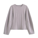 Women's INS Explosion Fashion Casual Round Collar Blouse + Casual Pants