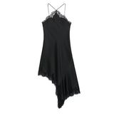 New Summer Women's Fashion Lace Silk-Sense Silk-Sense Dress