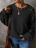 Autumn And Winter New Large-Size Loose Long-Sleeved Nail Ball Collar Collar Women's Sweater