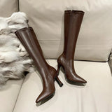 High-Tender Boots Elasticity Can Not Be Knee Small High Boots