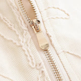 Women's Clothing 2025 Spring And Autumn Folded Embroidery Jacket Baseball Uniform Women