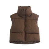 Color Women's Clothing 2025 Spring And Autumn 2025 New Cotton Vest Zippered Arma