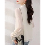 And Autumn 2025 New French Elegant Lace Shirt With Sweet Lanky Long-Sleeved Women's
