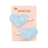 Glitter Cartoon Cartoon Love Heart Crown Hair Clips For Girls Handmade Hairpins Boutique Barrette Kids Hair