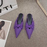 Toe Half Slippers for Women 2021 Summer New Fashion Outdoor Internet Hot Sandals Flat Pointed-Toe Mules
