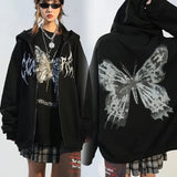 New Hoodie Jersey Women Loose Street Sports Zipper Open Shirt Y2k Coat