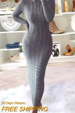 Women's Cable Knit Long Sweater Dress Crewneck Long Sleeve Solid Ribbed Bodycon Sweater Pullover Midi Jumper