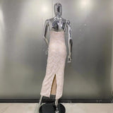 Design Heavy Industry Fashion Nails Perspective Sling Skirt Girls Party Evening Dress