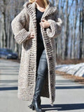 Hooded Loose Thickened Sweater Long