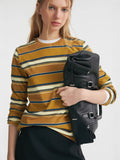 2025 New Striped T-Shirt Women Simple Casual Loose Thin Sleeve Long-Sleeved