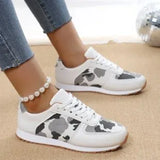 2025 Spring And Autumn New Leopard-Print Leisure Single Shoes Women's Flat Bottom With Sports Casual