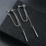 Silver Tassel Earrings-Outfit