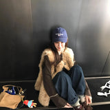 2025 Brown Short Eco-Friendly Fur High Fashion Lazy