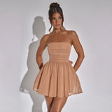 Zingj Hot Selling With Chest Temperament Fashion Gauze Small Dress Backless Dress