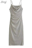 Ruched Slip Long Dress Women Backless Bodycon Dress Women Summer Elegant Party Dresses Woman Sexy Evening Dresses For