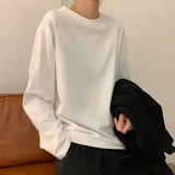Zingj Bottom Shirt Female Autumn 2024 New Korean Version Of Women's Foreign Style With Solid Color Student Long Sleeve T-Shirt Female