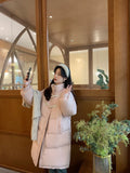 Female 2024 New Korean Version Loose Medium And Long Cotton-Padded Jacket Winter Jacket-Outfit