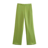 Women's Belt Vest 3035587 Vertical High Waist Trousers 2927587