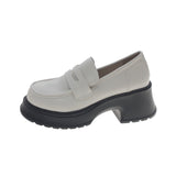 Yingfeng Soft-Soled Small Leather Shoes Women 2025 New Retro Pine Cream Sole Jk Le Fok Shoes Large-Size Single