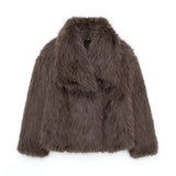 Winter New Women's Artificial Fur Effect Short Coat