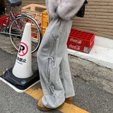Street Side Bow Tie Sweatpants-Outfit