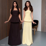 2025 New Women's Breast-Wear Pure Color Half-Dress Temperament Fashion