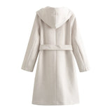 New Autumn Style Hooded Woolen Coat