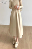 Sweater Dresses for Women Party Clothing Half Turtleneck Autumn Winter 2023 Midi Dress A-Line Vintage Casual Loose