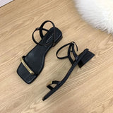 Shoes With Skirts In The Summer Of 2025 New Word With Thick Heel Thick Soles Of High-Grade Toe Women's