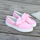 Lefu Shoes Women's Large Size 2025 Spring And Autumn Bows Shallow Mouth Single Shoes Thick Sole Casual Lazy Single
