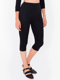 Elastic Cropped Black And White Thin