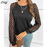PETAL Ribbed Cutout Raglan Sleeve Top For Woman Black Casual Cutout Mock Neck Sweatshirt 2023 Spring Autumn Pullovers