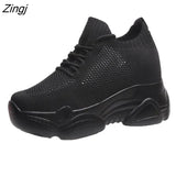 Heels Platform Sneakers Women Breathable Air Mesh Wedge Sock Shoes Woman 2023 Spring Casual Shoes Zapatos De