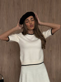 Spring/Autumn Festival New Women's Clothing Small Aroma Style Knitted Shirt Three-Piece