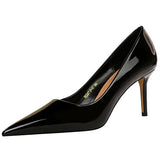 Shoes Patent Leather Woman Pumps Women Heels Stiletto 8 Cm High Heels Female Shoes Party Shoes Fashion Pumps